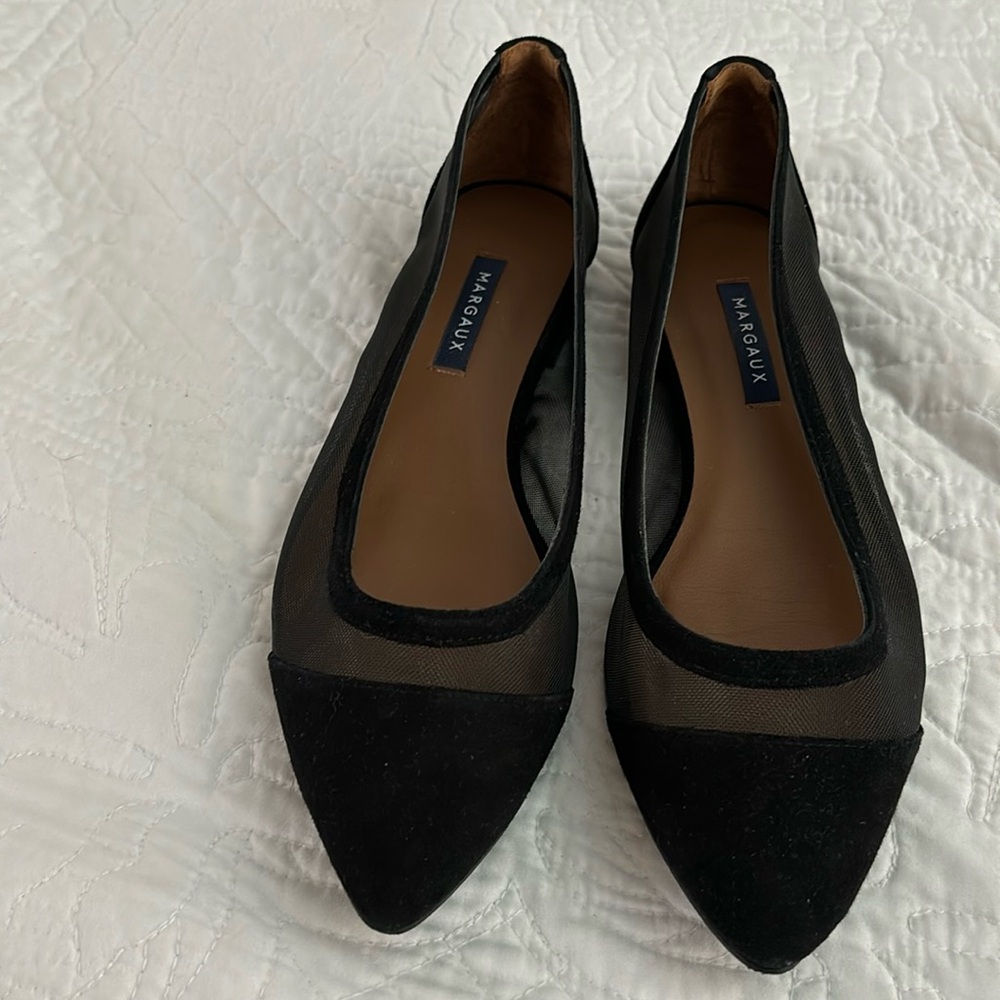 Margaux The Pointe Mesh Flats Black 38.5 (US 8-8.5) Worn Twice